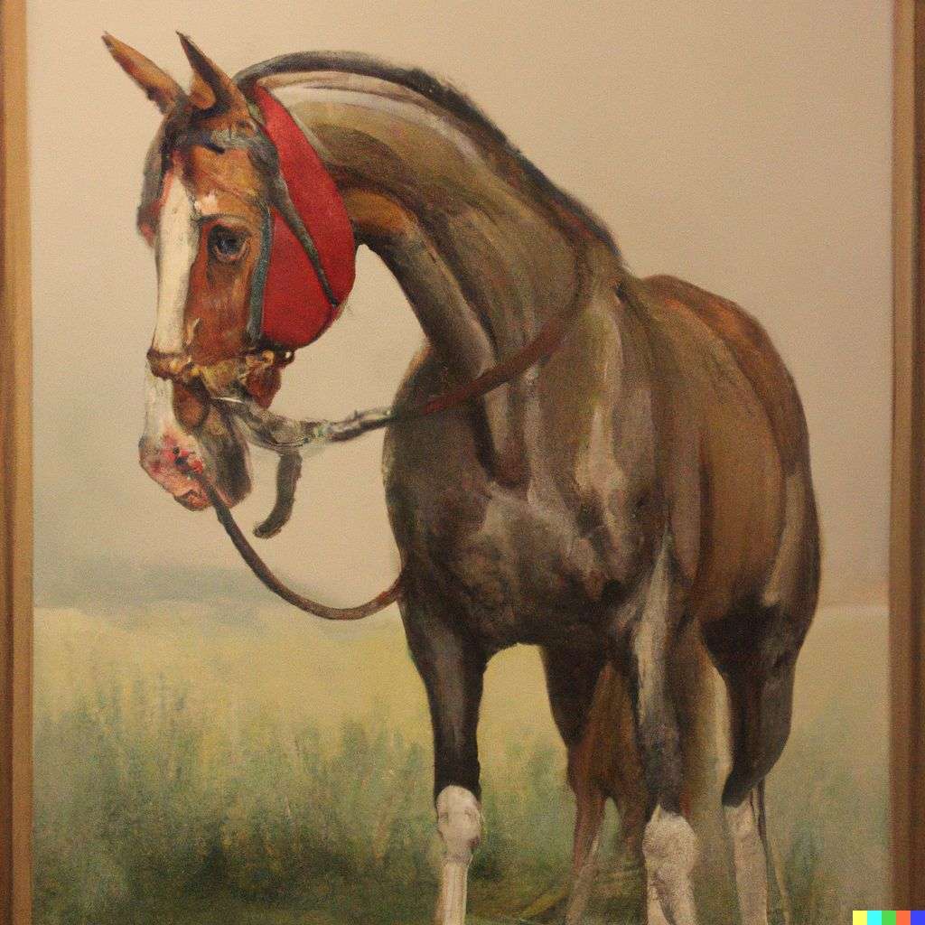 a horse, painting by Norman Rockwell